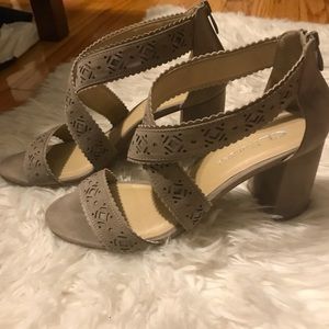 Neutral sandal heels